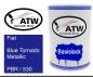 Preview: Fiat, Blue Tornado Metallic, PBR / 530: 500ml Lackdose, von ATW Autoteile West.